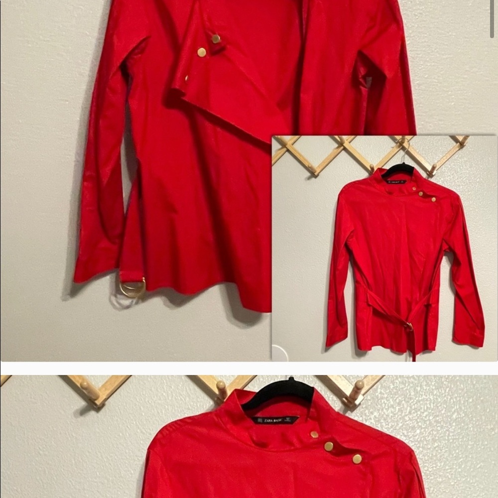 Zara Basic Red blouse